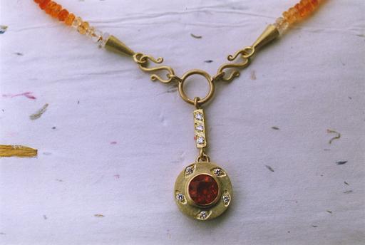Fireopal necklace